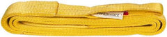 Value Collection - 12' Long x 3" Wide, 8,600 Lb Vertical Capacity, 2 Ply, Polyester Web Sling - 6,900 Lb Choker Capacity, with Eye & Eye (Flat) - Industrial Tool & Supply