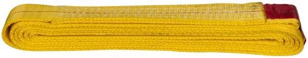 Value Collection - 8' Long x 2" Wide, 6,400 Lb Vertical Capacity, 1 Ply, Polyester Web Sling - 5,000 Lb Choker Capacity, with Endless Sling - Industrial Tool & Supply