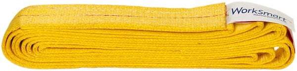 Value Collection - 10' Long x 2" Wide, 6,400 Lb Vertical Capacity, 1 Ply, Polyester Web Sling - 5,000 Lb Choker Capacity, with Endless Sling - Industrial Tool & Supply