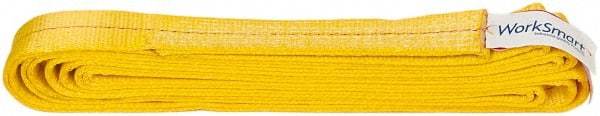 Value Collection - 12' Long x 2" Wide, 6,400 Lb Vertical Capacity, 1 Ply, Polyester Web Sling - 5,000 Lb Choker Capacity, with Endless Sling - Industrial Tool & Supply