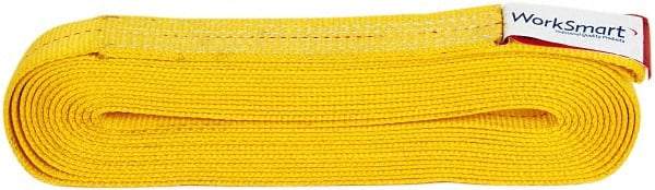 Value Collection - 20' Long x 2" Wide, 6,400 Lb Vertical Capacity, 1 Ply, Polyester Web Sling - 5,000 Lb Choker Capacity, with Endless Sling - Industrial Tool & Supply