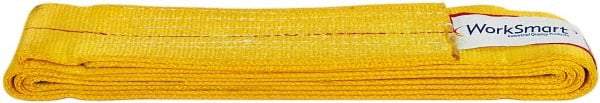 Value Collection - 6' Long x 3" Wide, 8,600 Lb Vertical Capacity, 1 Ply, Polyester Web Sling - 6,900 Lb Choker Capacity, with Endless Sling - Industrial Tool & Supply