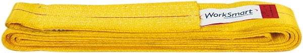 Value Collection - 8' Long x 3" Wide, 8,600 Lb Vertical Capacity, 1 Ply, Polyester Web Sling - 6,900 Lb Choker Capacity, with Endless Sling - Industrial Tool & Supply