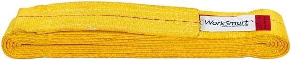 Value Collection - 12' Long x 3" Wide, 8,600 Lb Vertical Capacity, 1 Ply, Polyester Web Sling - 6,900 Lb Choker Capacity, with Endless Sling - Industrial Tool & Supply