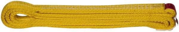 Value Collection - 4' Long x 1" Wide, 6,200 Lb Vertical Capacity, 2 Ply, Polyester Web Sling - 4,900 Lb Choker Capacity, with Endless Sling - Industrial Tool & Supply