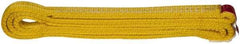 Value Collection - 4' Long x 1" Wide, 6,200 Lb Vertical Capacity, 2 Ply, Polyester Web Sling - 4,900 Lb Choker Capacity, with Endless Sling - Industrial Tool & Supply