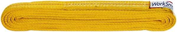 Value Collection - 8' Long x 1" Wide, 6,200 Lb Vertical Capacity, 2 Ply, Polyester Web Sling - 4,900 Lb Choker Capacity, with Endless Sling - Industrial Tool & Supply