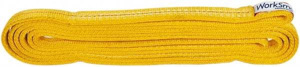 Value Collection - 10' Long x 1" Wide, 6,200 Lb Vertical Capacity, 2 Ply, Polyester Web Sling - 4,900 Lb Choker Capacity, with Endless Sling - Industrial Tool & Supply