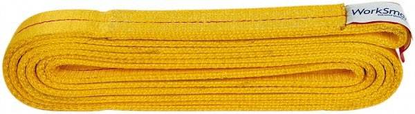 Value Collection - 10' Long x 2" Wide, 12,200 Lb Vertical Capacity, 2 Ply, Polyester Web Sling - 9,800 Lb Choker Capacity, with Endless Sling - Industrial Tool & Supply