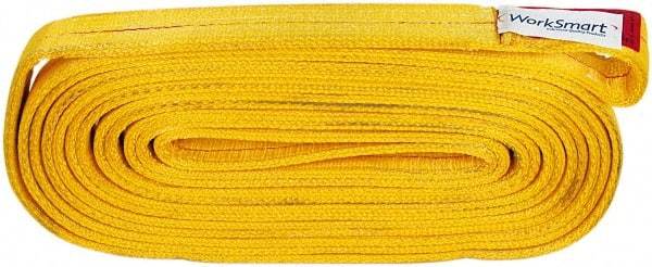 Value Collection - 20' Long x 2" Wide, 12,200 Lb Vertical Capacity, 2 Ply, Polyester Web Sling - 9,800 Lb Choker Capacity, with Endless Sling - Industrial Tool & Supply