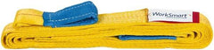 Value Collection - 12' Long x 2" Wide, 3,200 Lb Vertical Capacity, 1 Ply, Polyester Web Sling - 2,500 Lb Choker Capacity, with Eye & Eye (Twisted) - Industrial Tool & Supply