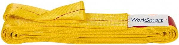 Value Collection - 16' Long x 2" Wide, 3,200 Lb Vertical Capacity, 1 Ply, Polyester Web Sling - 2,500 Lb Choker Capacity, with Eye & Eye (Twisted) - Industrial Tool & Supply