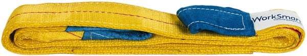Value Collection - 6' Long x 2" Wide, 6,400 Lb Vertical Capacity, 2 Ply, Polyester Web Sling - 5,000 Lb Choker Capacity, with Eye & Eye (Twisted) - Industrial Tool & Supply