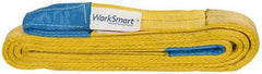 Value Collection - 10' Long x 2" Wide, 6,400 Lb Vertical Capacity, 2 Ply, Polyester Web Sling - 5,000 Lb Choker Capacity, with Eye & Eye (Twisted) - Industrial Tool & Supply