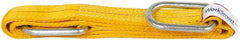 Value Collection - 8' Long x 2" Wide, 6,400 Lb Vertical Capacity, 2 Ply, Polyester Web Sling - 5,000 Lb Choker Capacity, with Hardware (Unilink) - Industrial Tool & Supply