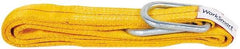 Value Collection - 10' Long x 2" Wide, 6,400 Lb Vertical Capacity, 2 Ply, Polyester Web Sling - 5,000 Lb Choker Capacity, with Hardware (Unilink) - Industrial Tool & Supply