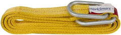 Value Collection - 12' Long x 2" Wide, 6,400 Lb Vertical Capacity, 2 Ply, Polyester Web Sling - 5,000 Lb Choker Capacity, with Hardware (Unilink) - Industrial Tool & Supply
