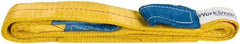 Value Collection - 6' Long x 4" Wide, 11,500 Lb Vertical Capacity, 2 Ply, Polyester Web Sling - 9,200 Lb Choker Capacity, with Eye & Eye (Flat) - Industrial Tool & Supply