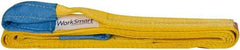 Value Collection - 8' Long x 2" Wide, 3,200 Lb Vertical Capacity, 1 Ply, Polyester Web Sling - 2,500 Lb Choker Capacity, with Eye & Eye (Twisted) - Industrial Tool & Supply