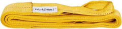 Value Collection - 10' Long x 3" Wide, 8,600 Lb Vertical Capacity, 2 Ply, Polyester Web Sling - 6,900 Lb Choker Capacity, with Eye & Eye (Twisted) - Industrial Tool & Supply
