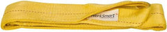 Value Collection - 6' Long x 4" Wide, 11,500 Lb Vertical Capacity, 2 Ply, Polyester Web Sling - 9,200 Lb Choker Capacity, with Eye & Eye (Twisted) - Industrial Tool & Supply