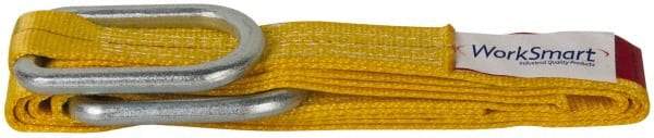 Value Collection - 10' Long x 2" Wide, 3,200 Lb Vertical Capacity, 1 Ply, Polyester Web Sling - 2,500 Lb Choker Capacity, with Hardware (Unilink) - Industrial Tool & Supply
