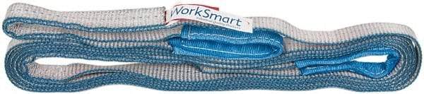 Value Collection - 18' Long x 1" Wide, 1,600 Lb Vertical Capacity, 1 Ply, Polyester Web Sling - 1,250 Lb Choker Capacity, with Eye & Eye (Flat) - Industrial Tool & Supply