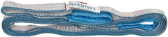 Value Collection - 18' Long x 1" Wide, 1,600 Lb Vertical Capacity, 1 Ply, Polyester Web Sling - 1,250 Lb Choker Capacity, with Eye & Eye (Flat) - Industrial Tool & Supply