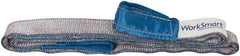 Value Collection - 7' Long x 2" Wide, 3,200 Lb Vertical Capacity, 1 Ply, Polyester Web Sling - 2,500 Lb Choker Capacity, Silver (Color), with Eye & Eye (Flat) - Industrial Tool & Supply