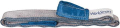 Value Collection - 10' Long x 2" Wide, 3,200 Lb Vertical Capacity, 1 Ply, Polyester Web Sling - 2,500 Lb Choker Capacity, Silver (Color), with Eye & Eye (Flat) - Industrial Tool & Supply
