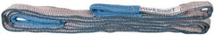 Value Collection - 12' Long x 2" Wide, 3,200 Lb Vertical Capacity, 1 Ply, Polyester Web Sling - 2,500 Lb Choker Capacity, Silver (Color), with Eye & Eye (Flat) - Industrial Tool & Supply