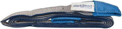 Value Collection - 16' Long x 2" Wide, 3,200 Lb Vertical Capacity, 1 Ply, Polyester Web Sling - 2,500 Lb Choker Capacity, Silver (Color), with Eye & Eye (Flat) - Industrial Tool & Supply