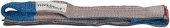 Value Collection - 7' Long x 3" Wide, 4,800 Lb Vertical Capacity, 1 Ply, Polyester Web Sling - 3,800 Lb Choker Capacity, with Eye & Eye (Flat) - Industrial Tool & Supply