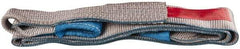 Value Collection - 9' Long x 3" Wide, 4,800 Lb Vertical Capacity, 1 Ply, Polyester Web Sling - 3,800 Lb Choker Capacity, with Eye & Eye (Flat) - Industrial Tool & Supply