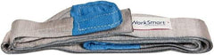 Value Collection - 10' Long x 3" Wide, 4,800 Lb Vertical Capacity, 1 Ply, Polyester Web Sling - 3,800 Lb Choker Capacity, with Eye & Eye (Flat) - Industrial Tool & Supply