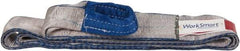 Value Collection - 12' Long x 3" Wide, 4,800 Lb Vertical Capacity, 1 Ply, Polyester Web Sling - 3,800 Lb Choker Capacity, with Eye & Eye (Flat) - Industrial Tool & Supply