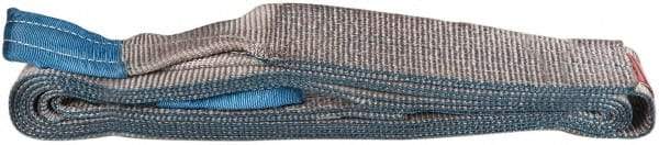 Value Collection - 18' Long x 3" Wide, 4,800 Lb Vertical Capacity, 1 Ply, Polyester Web Sling - 3,800 Lb Choker Capacity, with Eye & Eye (Flat) - Industrial Tool & Supply