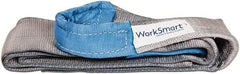Value Collection - 6' Long x 4" Wide, 6,400 Lb Vertical Capacity, 1 Ply, Polyester Web Sling - 5,000 Lb Choker Capacity, with Eye & Eye (Flat) - Industrial Tool & Supply