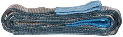 Value Collection - 8' Long x 1" Wide, 3,200 Lb Vertical Capacity, 2 Ply, Polyester Web Sling - 2,500 Lb Choker Capacity, Silver (Color), with Eye & Eye (Flat) - Industrial Tool & Supply