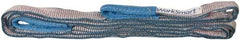 Value Collection - 9' Long x 1" Wide, 3,200 Lb Vertical Capacity, 2 Ply, Polyester Web Sling - 2,500 Lb Choker Capacity, with Eye & Eye (Flat) - Industrial Tool & Supply