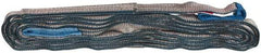 Value Collection - 14' Long x 1" Wide, 3,200 Lb Vertical Capacity, 2 Ply, Polyester Web Sling - 2,500 Lb Choker Capacity, with Eye & Eye (Flat) - Industrial Tool & Supply