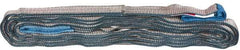 Value Collection - 16' Long x 1" Wide, 3,200 Lb Vertical Capacity, 2 Ply, Polyester Web Sling - 2,500 Lb Choker Capacity, with Eye & Eye (Flat) - Industrial Tool & Supply