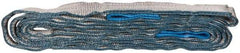 Value Collection - 18' Long x 2" Wide, 6,400 Lb Vertical Capacity, 2 Ply, Polyester Web Sling - 5,000 Lb Choker Capacity, with Eye & Eye (Flat) - Industrial Tool & Supply