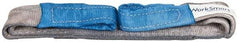 Value Collection - 3' Long x 3" Wide, 8,600 Lb Vertical Capacity, 2 Ply, Polyester Web Sling - 6,900 Lb Choker Capacity, with Eye & Eye (Flat) - Industrial Tool & Supply