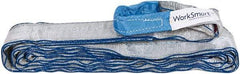 Value Collection - 14' Long x 3" Wide, 8,600 Lb Vertical Capacity, 2 Ply, Polyester Web Sling - 6,900 Lb Choker Capacity, with Eye & Eye (Flat) - Industrial Tool & Supply
