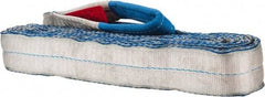 Value Collection - 18' Long x 3" Wide, 8,600 Lb Vertical Capacity, 2 Ply, Polyester Web Sling - 6,900 Lb Choker Capacity, with Eye & Eye (Flat) - Industrial Tool & Supply