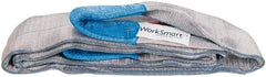 Value Collection - 8' Long x 4" Wide, 11,500 Lb Vertical Capacity, 2 Ply, Polyester Web Sling - 9,200 Lb Choker Capacity, Silver (Color), with Eye & Eye (Flat) - Industrial Tool & Supply