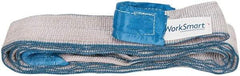 Value Collection - 12' Long x 4" Wide, 11,500 Lb Vertical Capacity, 2 Ply, Polyester Web Sling - 9,200 Lb Choker Capacity, Silver (Color), with Eye & Eye (Flat) - Industrial Tool & Supply