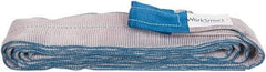 Value Collection - 14' Long x 4" Wide, 11,500 Lb Vertical Capacity, 2 Ply, Polyester Web Sling - 9,200 Lb Choker Capacity, with Eye & Eye (Flat) - Industrial Tool & Supply