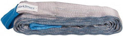 Value Collection - 16' Long x 4" Wide, 11,500 Lb Vertical Capacity, 2 Ply, Polyester Web Sling - 9,200 Lb Choker Capacity, with Eye & Eye (Flat) - Industrial Tool & Supply